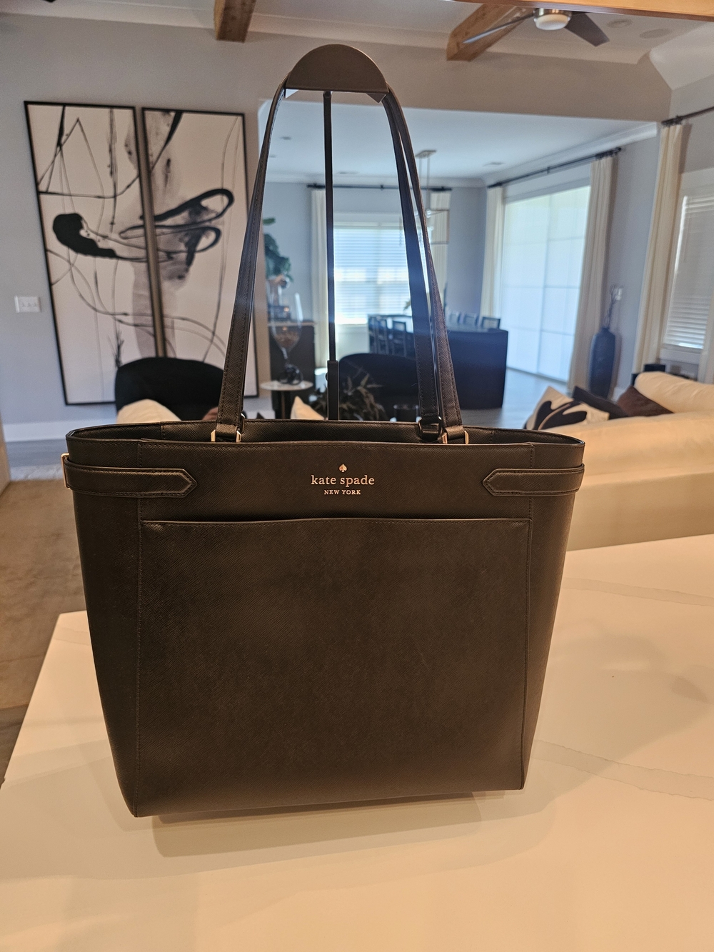 Kate spade New York Black Leather Tote Bag